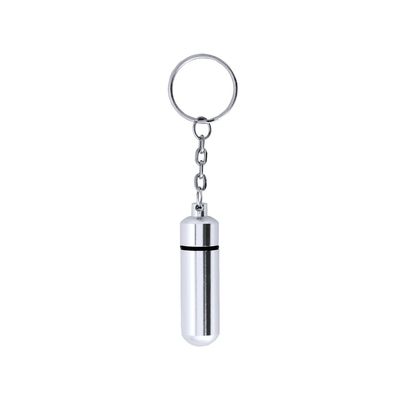 Llavero pastillero discreto de aluminio