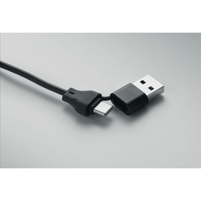 Llavero con cable carga móvil y reloj