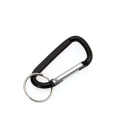Llavero de aluminio con forma de mosquetón ideal para grabado