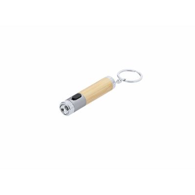 Llavero Linterna LED Bambú y ABS Plat