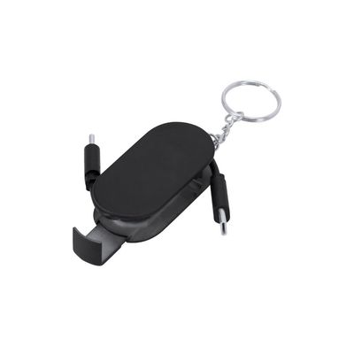 Llavero con soporte móvil y cable carga 60W