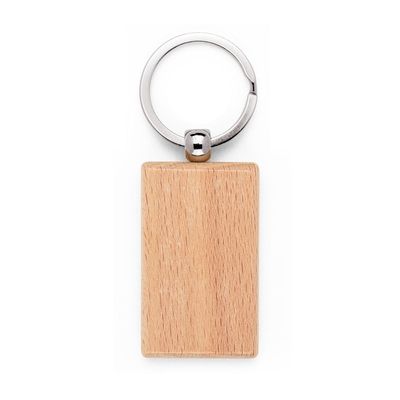 Llavero de madera de haya con anilla