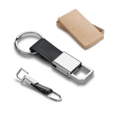 Llavero Metal y PU con Gancho