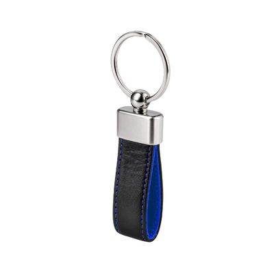 Llavero elegante de polipiel bicolor Azul