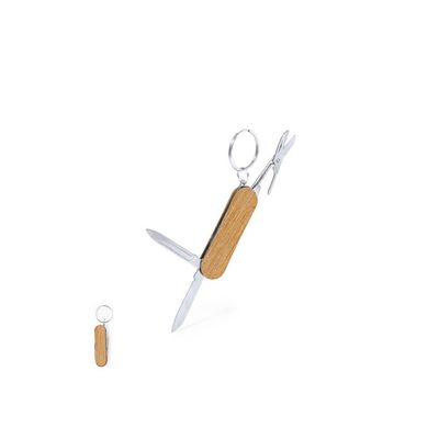 Llavero con tijeras cuchillo y lima inox