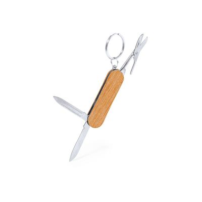 Llavero con tijeras cuchillo y lima inox