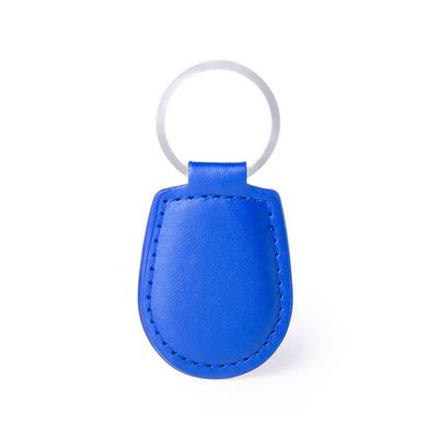 Llavero personalizado de polipiel Azul