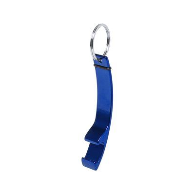 Llavero abridor de aluminio ideal para marcaje Azul