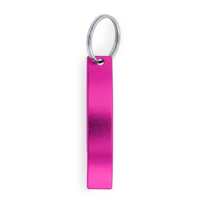 Llavero abridor de aluminio ligero Fucsia