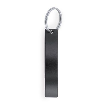 Llavero abridor de aluminio ligero Negro