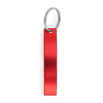 Llavero abridor de aluminio ligero Rojo Talla Única Adulto