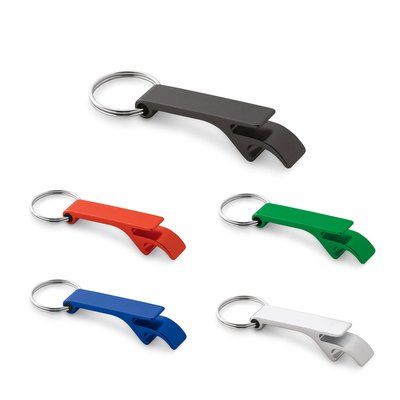Llavero con abridor de chapas en aluminio