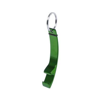Llavero abridor de aluminio ideal para grabar tu logo Verde