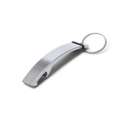 Llavero abridor resistente de aluminio Plata