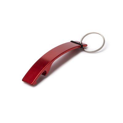 Llavero abridor resistente de aluminio Rojo Talla Única Adulto