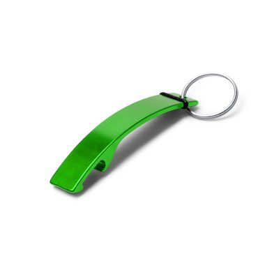 Llavero abridor resistente de aluminio Verde Helecho