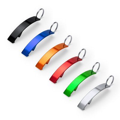 Llavero abridor resistente de aluminio