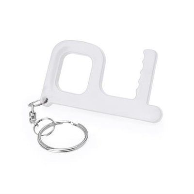 Llavero ABS anti-contacto y anti-bacterias Blanco