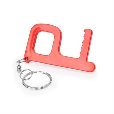 Llavero ABS anti-contacto y anti-bacterias Rojo