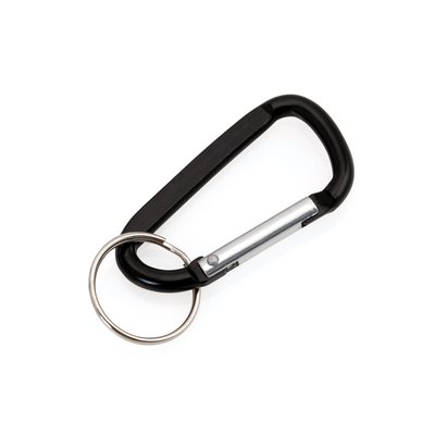 Llavero de aluminio con forma de mosquetón ideal para grabado Neg