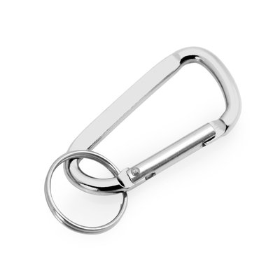 Llavero de aluminio con forma de mosquetón ideal para grabado Plat