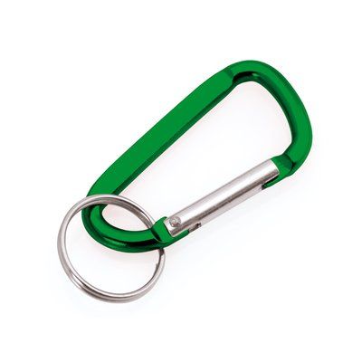Llavero de aluminio con forma de mosquetón ideal para grabado Ver