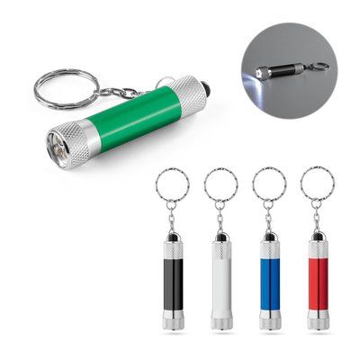 Llavero aluminio con linterna LED 3pos.