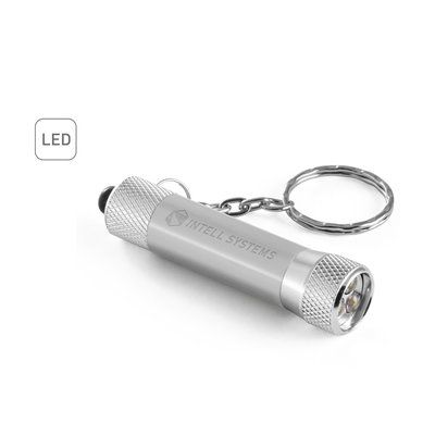 Llavero aluminio con linterna LED 3pos.