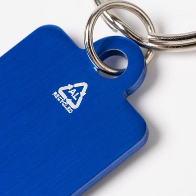 Llavero aluminio con moneda para carro
