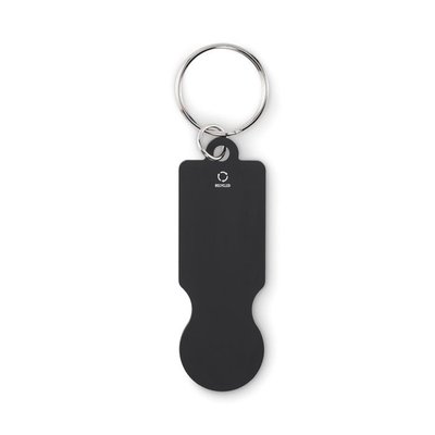 Llavero de aluminio reciclado con ficha