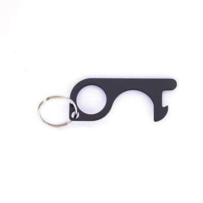 Llavero anti-contacto de aluminio Negro