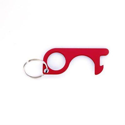Llavero anti-contacto de aluminio Rojo