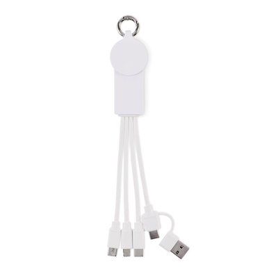 Llavero con Cable de carga Blanco