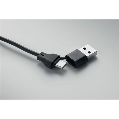 Llavero con cable carga móvil y reloj