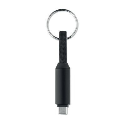 Llavero con cable de carga tipo C