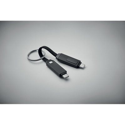Llavero con cable de carga tipo C