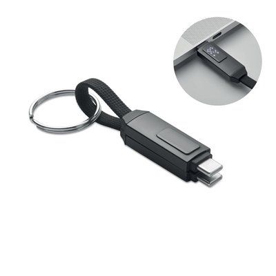 Llavero con cable de carga tipo C