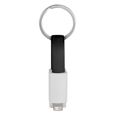 Llavero Cable Cargador 2 en 1 Blanco/Negro