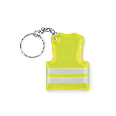 Llavero de chaleco reflectante Amarillo Fluorescente