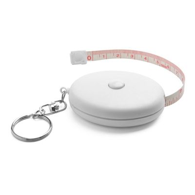 Llavero con cinta métrica Blanco