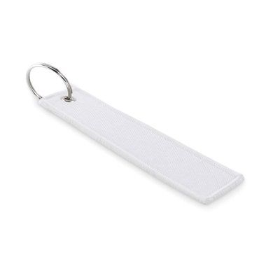 Llavero de cinta de poliéster Blanco