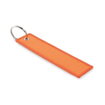 Llavero de cinta de poliéster Naranja Fluorescente