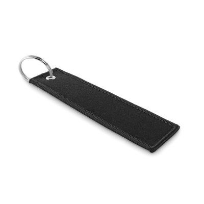 Llavero de cinta de poliéster Negro