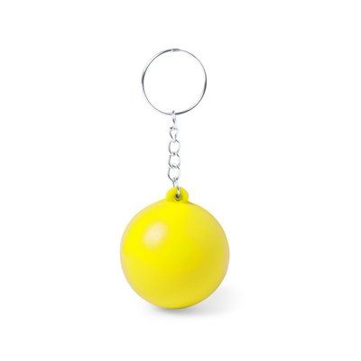 Llavero con pelota antiestres Amarillo