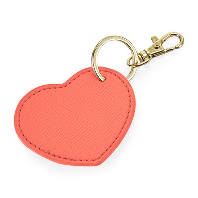 Llavero corazón polipiel Coral