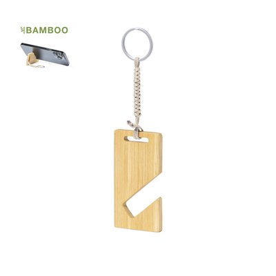 Llavero de cordón en Bambú con soporte móvil