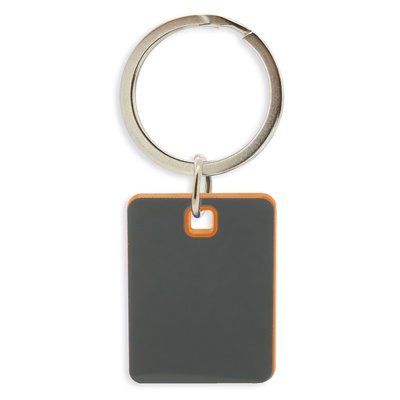 Llavero Cuadrado con Aluminio/Titanio Naranja