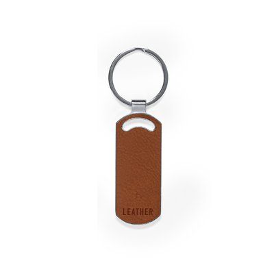 Llavero de Cuero Reciclado Marrón Brec