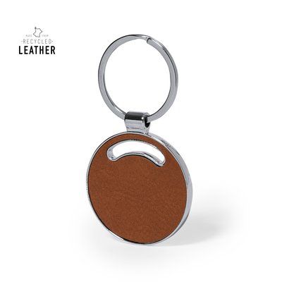 Llavero de Cuero Reciclado Marrón