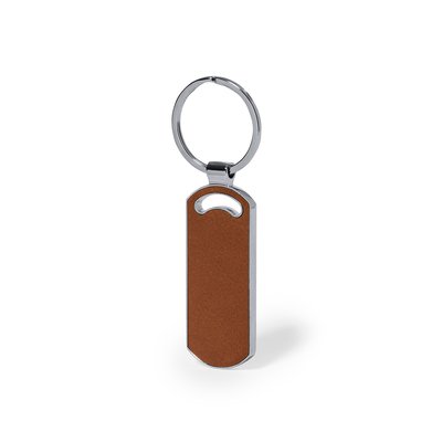 Llavero de Cuero Reciclado Marrón